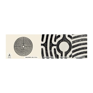 Mostră tapet Premium Canvas - Ordine secretă - Labirint, Minimalism, alb-negru - 100x30 cm