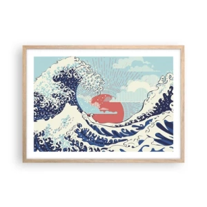Poster în ramă de stejar deschis - Din inspirații japoneze - 70x50 cm