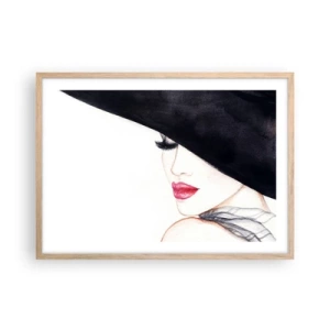 Poster în ramă de stejar deschis - Eleganță și senzualitate - 70x50 cm