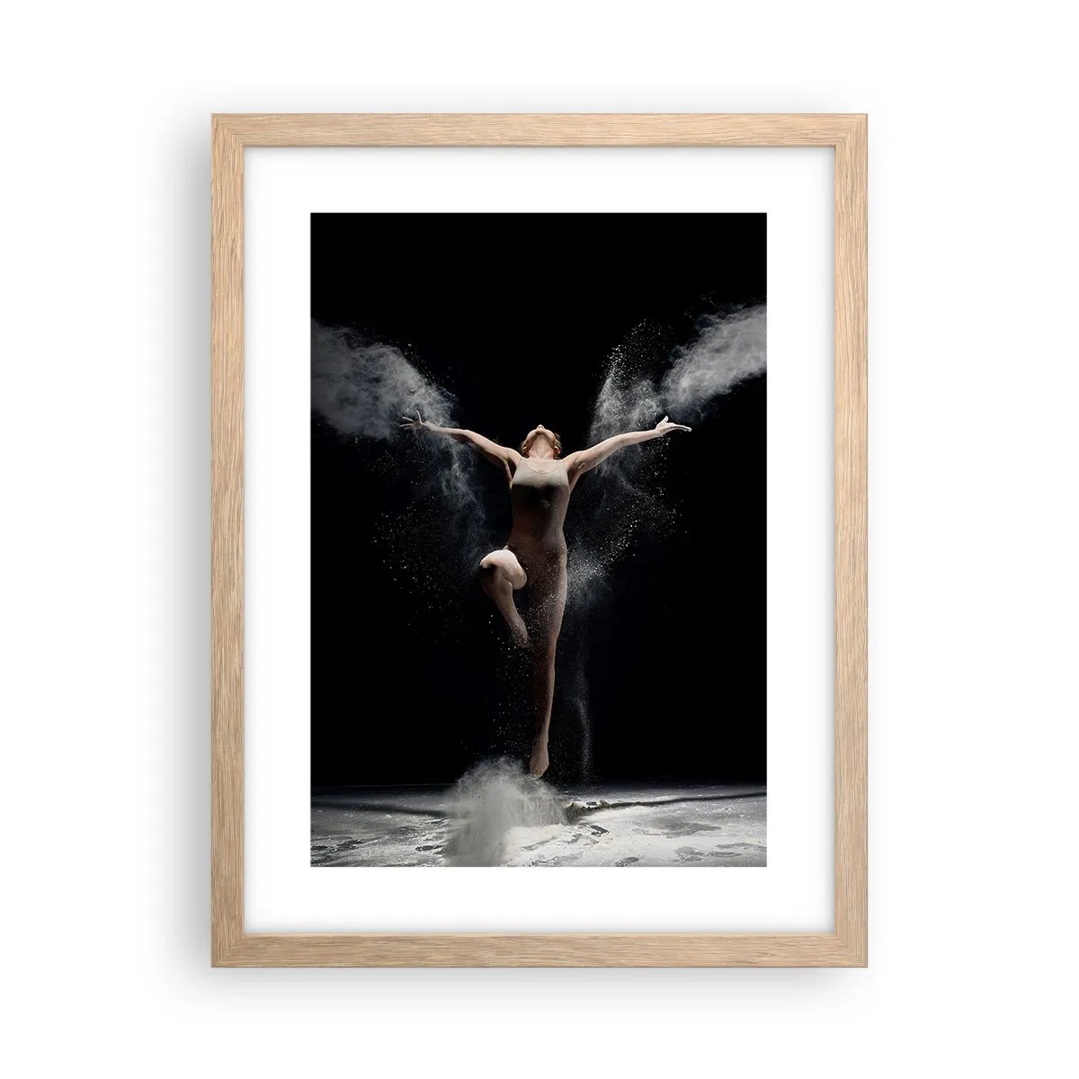 Poster în ramă de stejar deschis - Elfii există - 30x40 cm