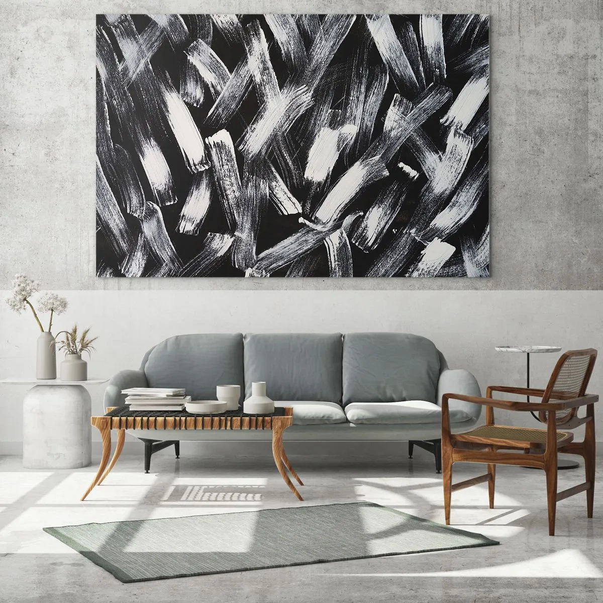 Tablou pe sticlă - Abstracție în spirit industrial - 120x80 cm