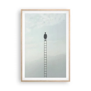 Poster în ramă de stejar deschis - Fii deasupra - 61x91 cm
