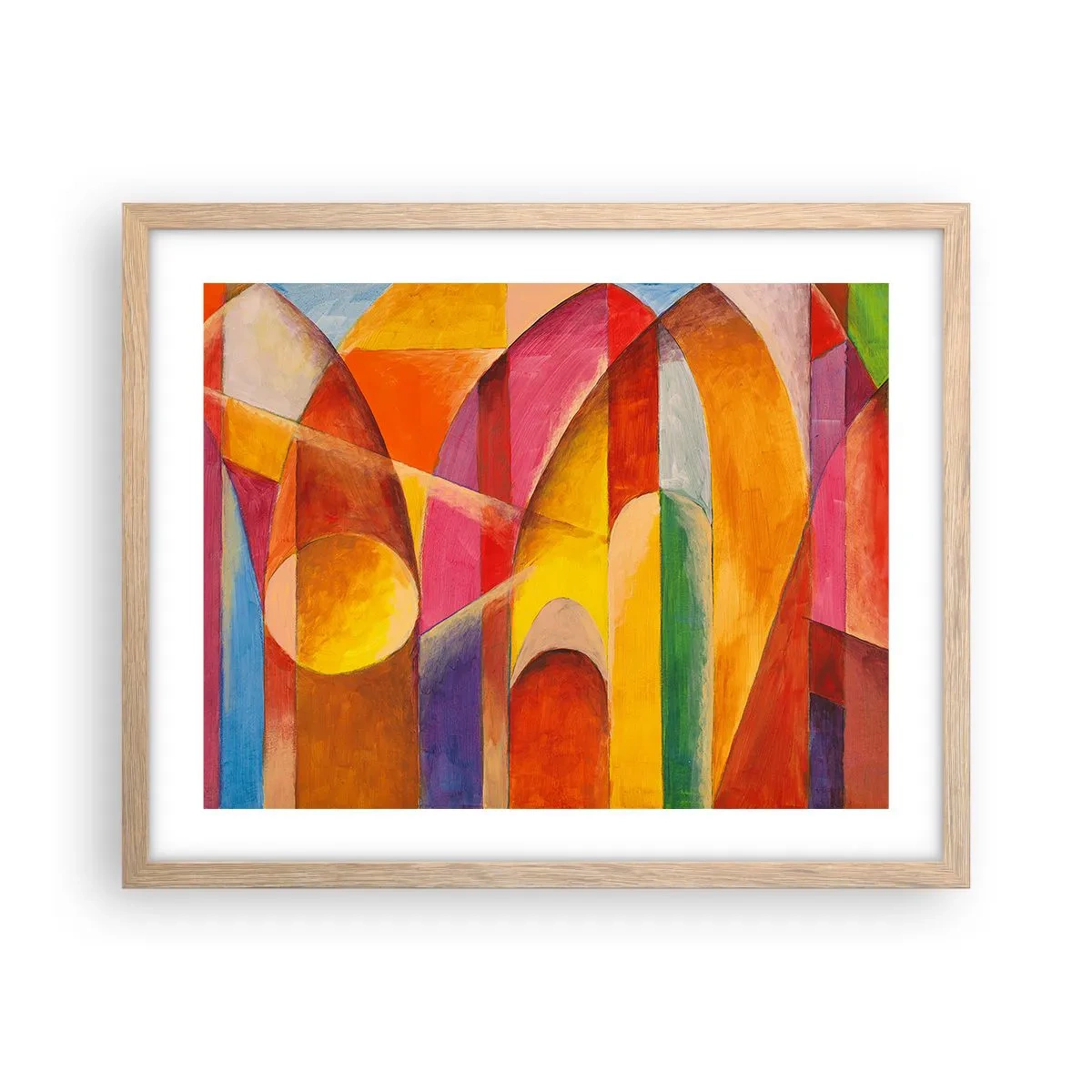 Poster în ramă de stejar deschis - Catedrala Soarelui - 50x40 cm