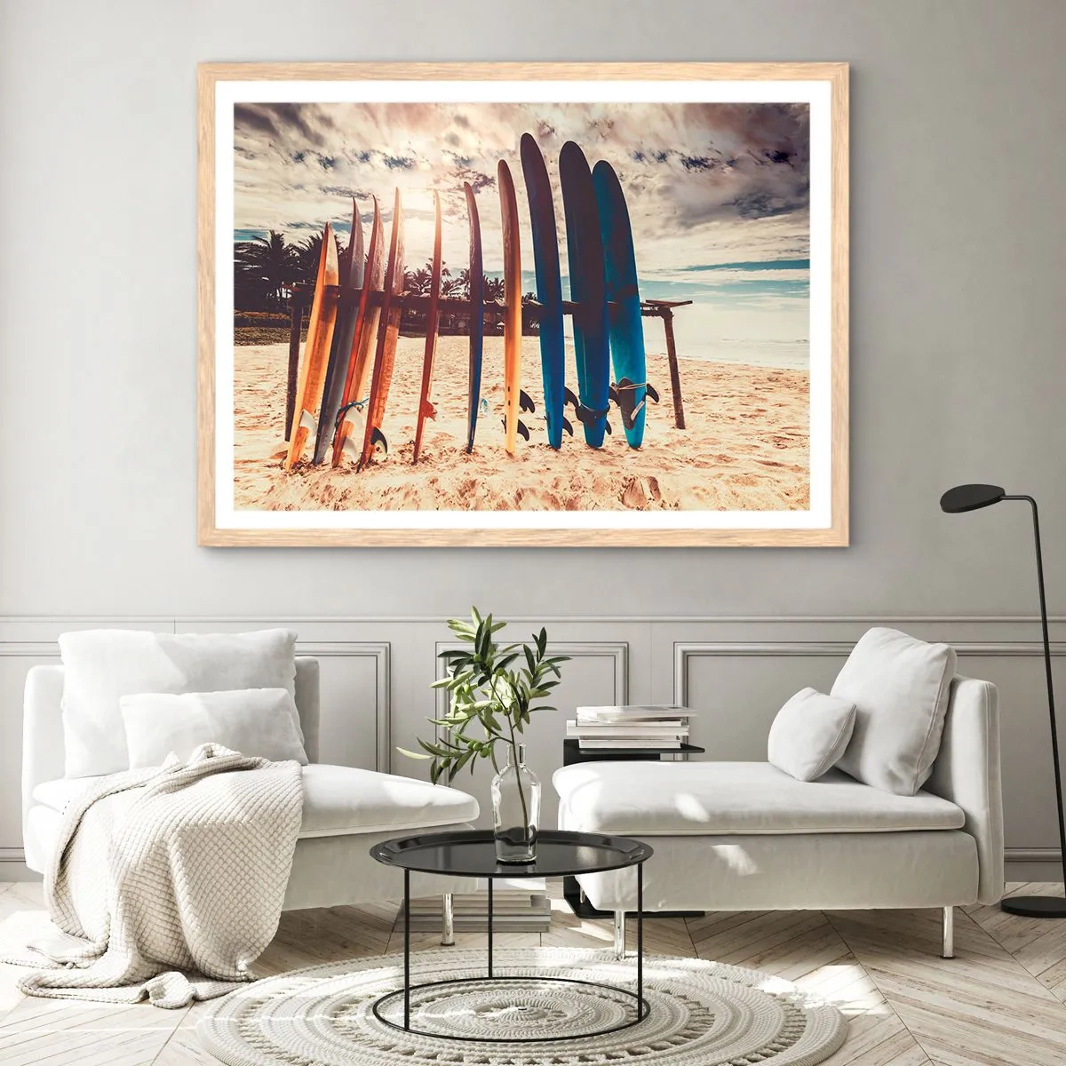 Poster în ramă de stejar deschis - Noapte bună, până mâine - 70x50 cm