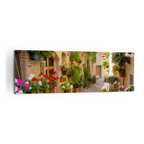 Tablou pe pânză - Într-un potop de flori - 160x50 cm