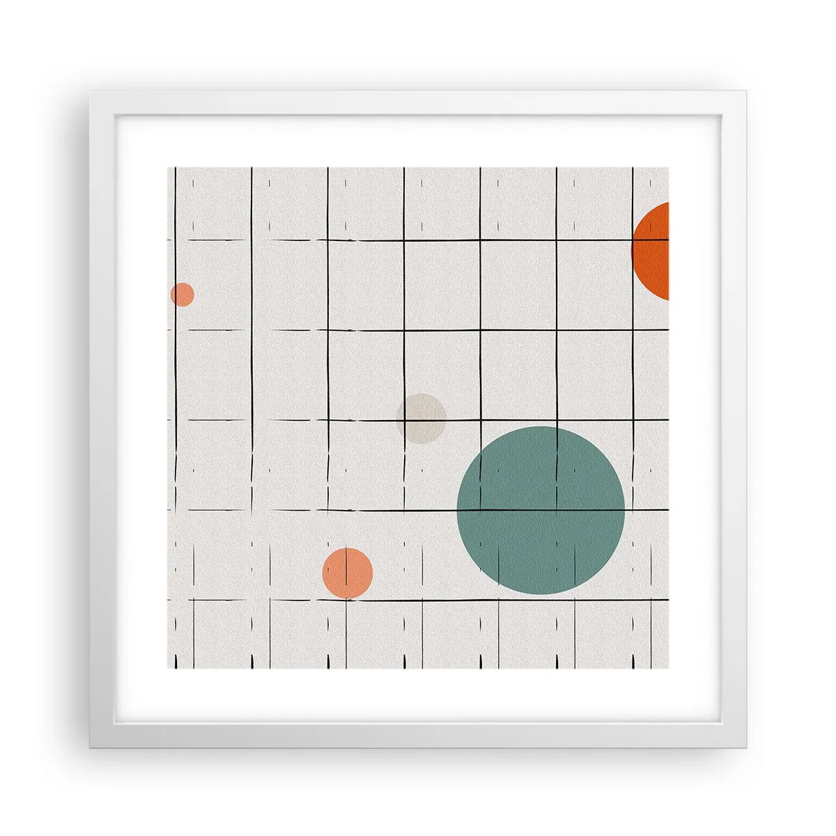 Poster în ramă albă - În capcană. Noi sau ele? - 40x40 cm