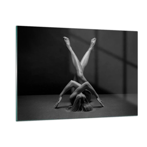 Tablou pe sticlă - Geometria nudității - 120x80 cm