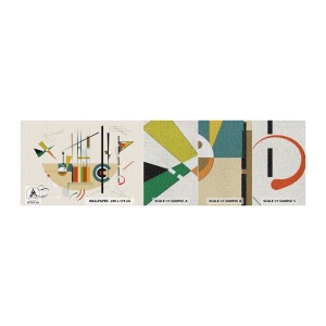 Mostră tapet Premium Canvas - Și lumea râde - Abstracția, Bucată, Forme - 100x30 cm