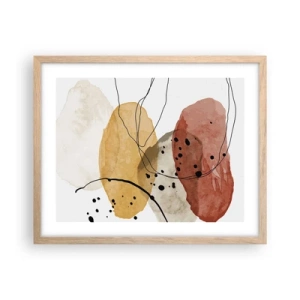 Poster în ramă de stejar deschis - Ca aerul, limpezi și ușoare - 50x40 cm