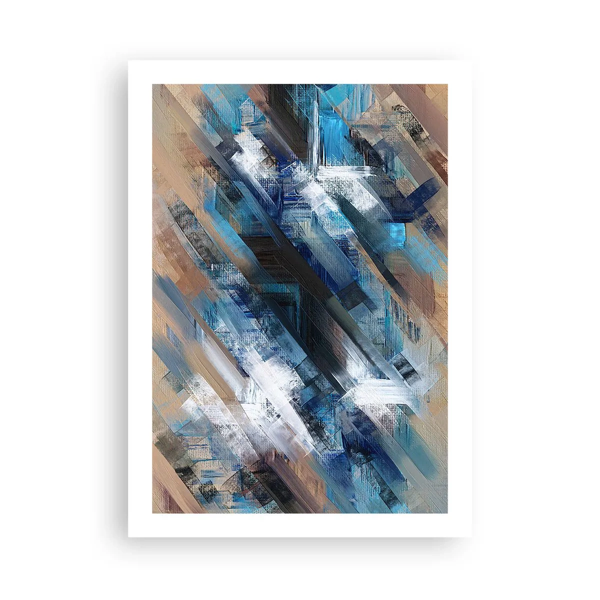Poster - Pe o pantă albastră - 50x70 cm