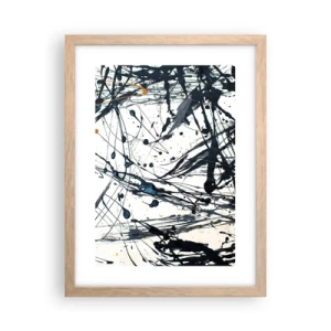 Poster în ramă de stejar deschis - Cu sau fără sens? - 30x40 cm