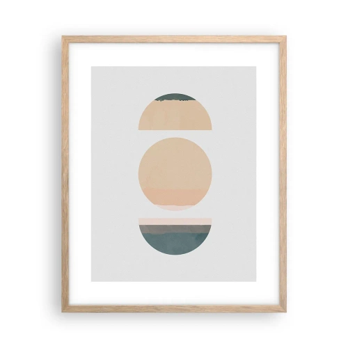 Poster în ramă de stejar deschis - Roată cu roată - 40x50 cm
