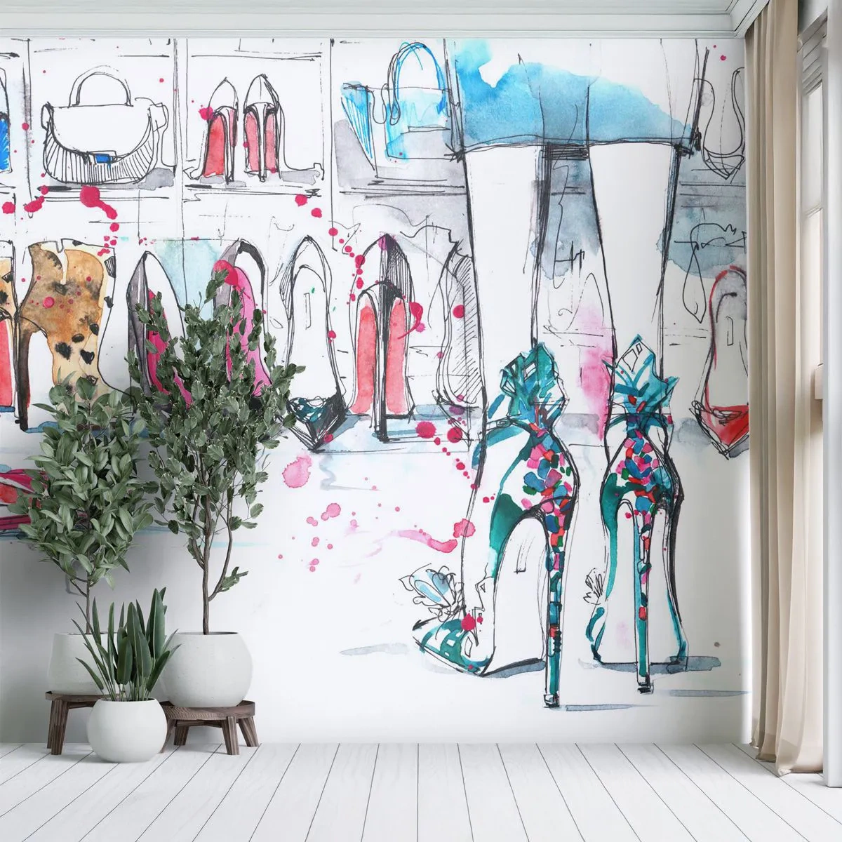 Tapet Standard Eco - Sesam, deschide-te - Garderoba pentru femei, Modă, Sac - 350x256 cm