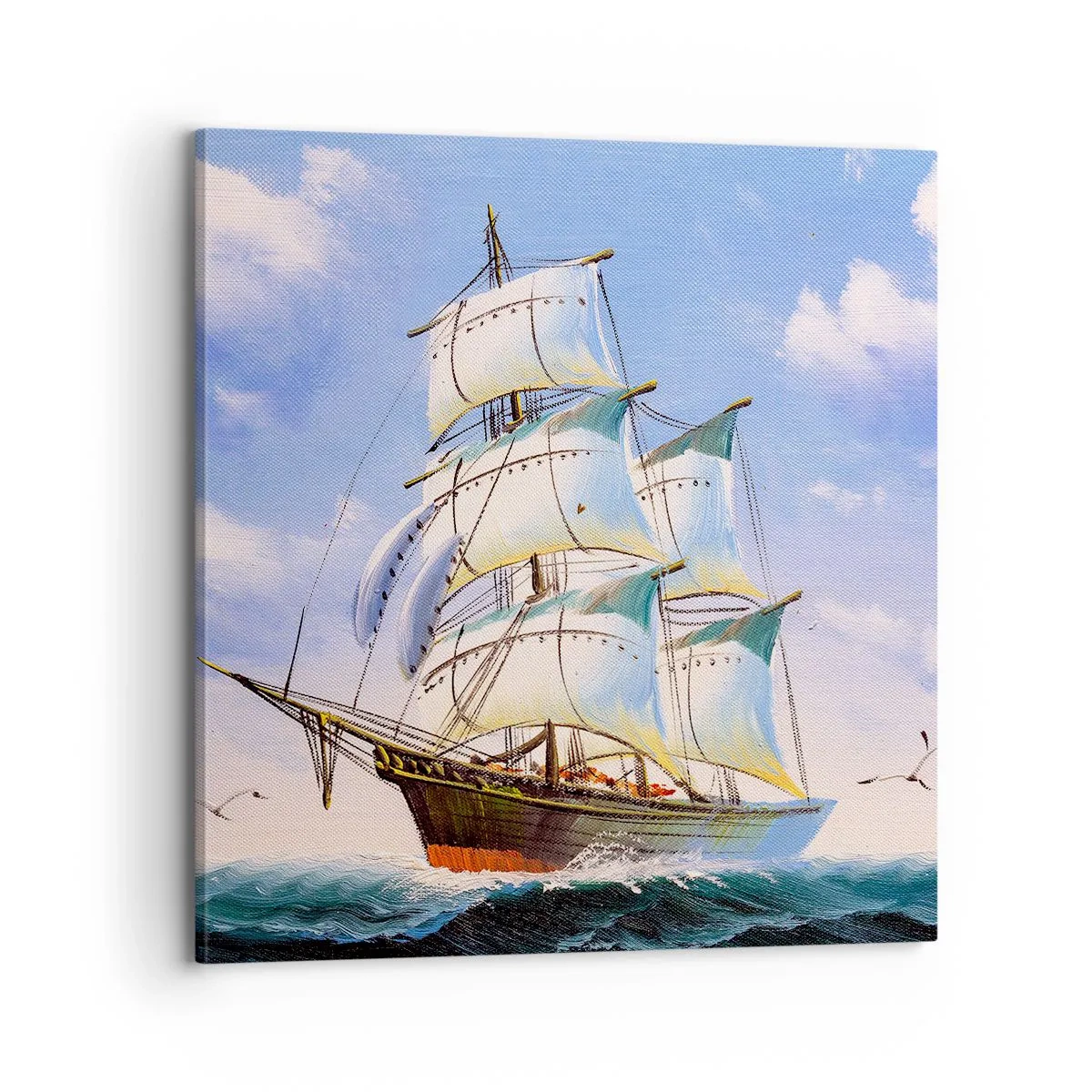 Tablou pe pânză - Cu mândrie în vânt - 70x70 cm