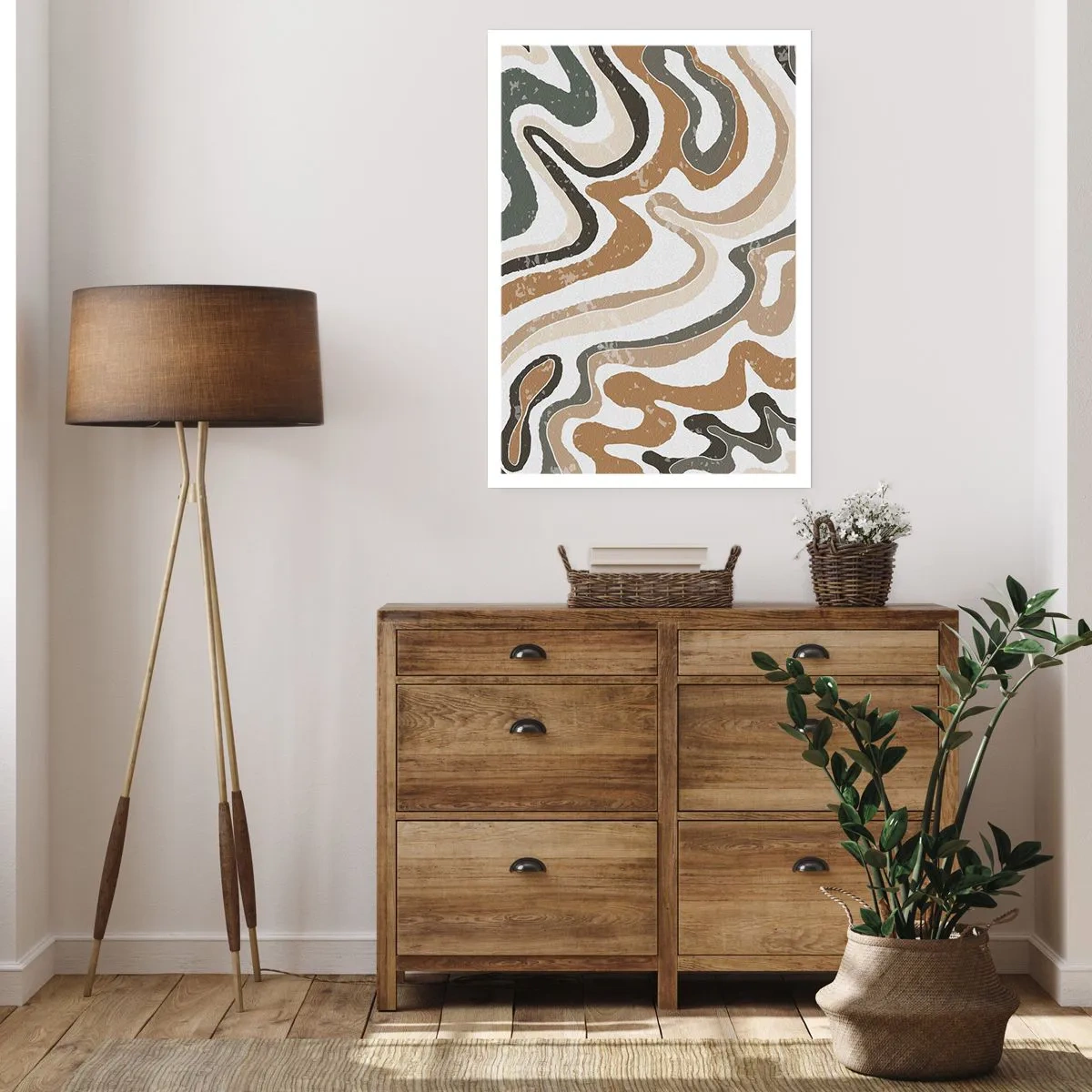 Poster - Meandrele culorilor pământului - 50x70 cm