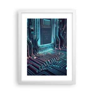 Poster în ramă albă - Iată la ce mă gândesc... - 30x40 cm