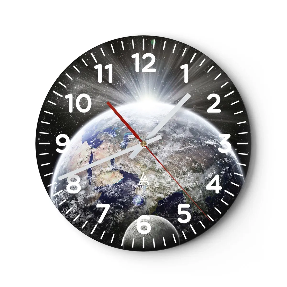 Ceas de perete - Ceas pe sticlă - În plină strălucire - 30x30 cm