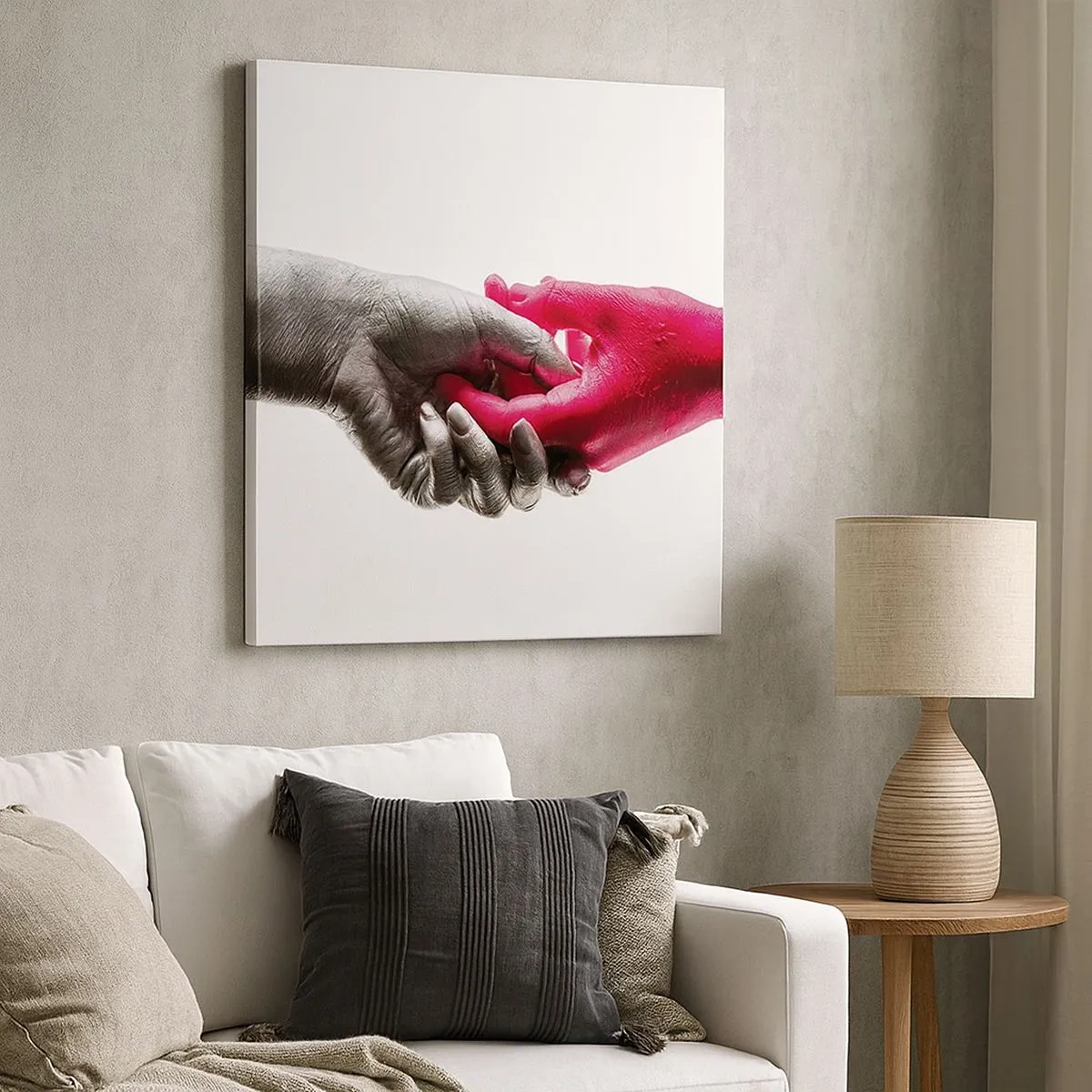 Tablou pe pânză - Împreună, deși diferiți - 30x30 cm