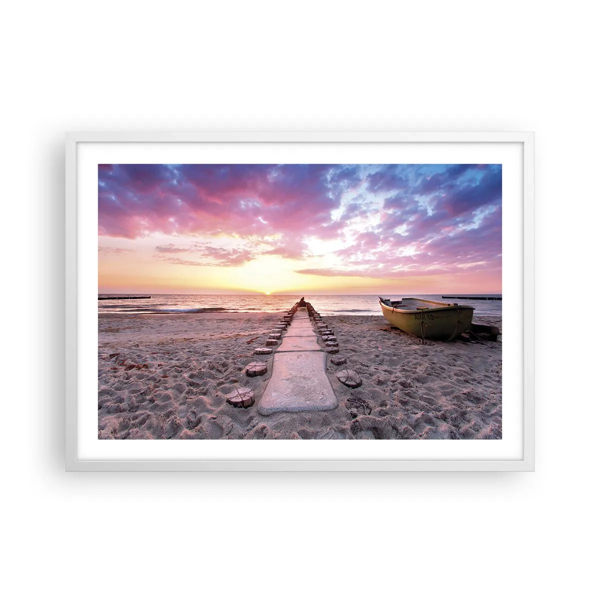 Poster în ramă albă - Un moment de experiență profundă - 70x50 cm