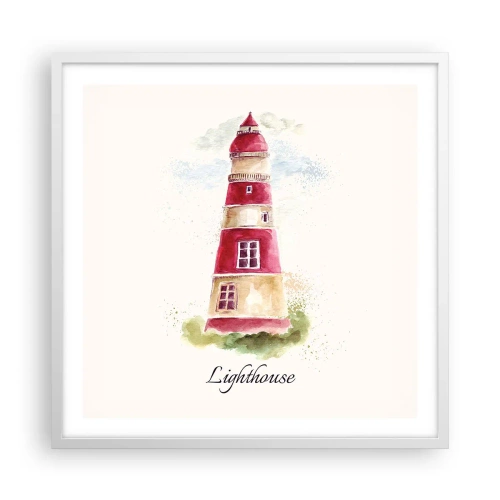 Poster în ramă albă - Întotdeauna vreme bună - 60x60 cm