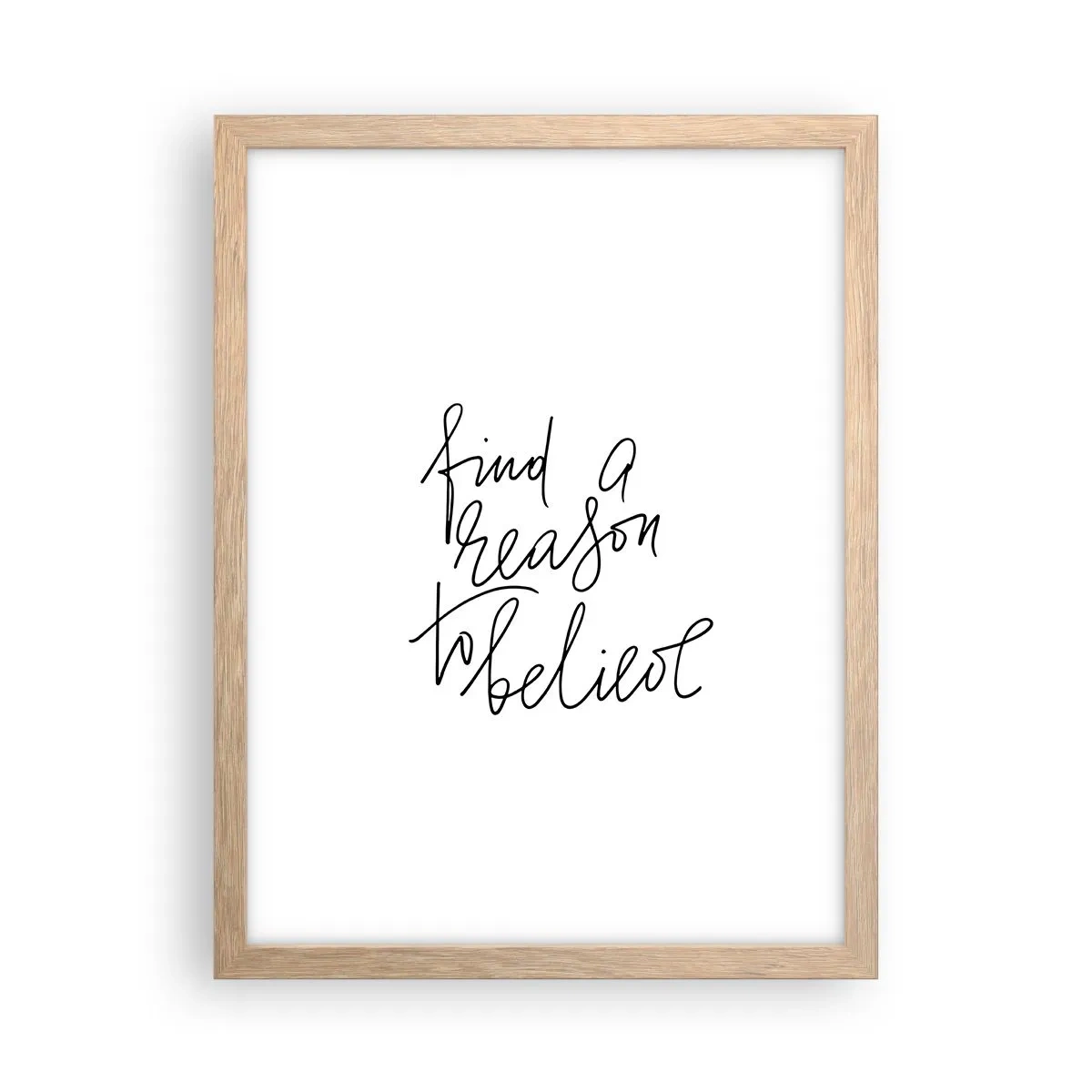 Poster în ramă de stejar deschis - Este posibil - 30x40 cm