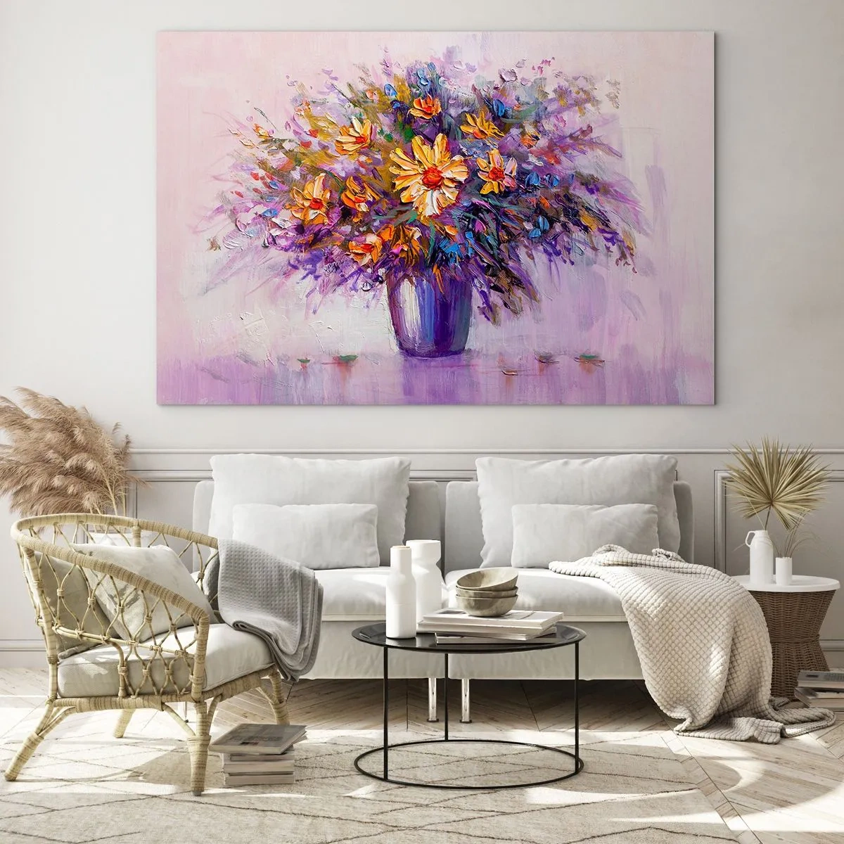 Tablou pe sticlă - Miroase dulce, arată dulce - 100x70 cm