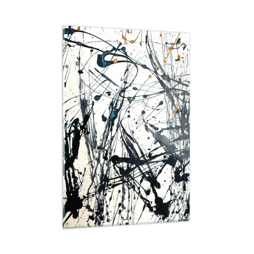 Tablou pe sticlă - Abstracție expresionistă - 50x70 cm
