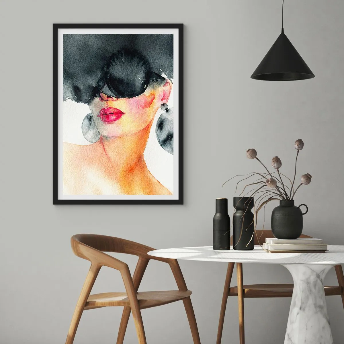 Poster în ramă neagră - Secretul eleganței - 61x91 cm
