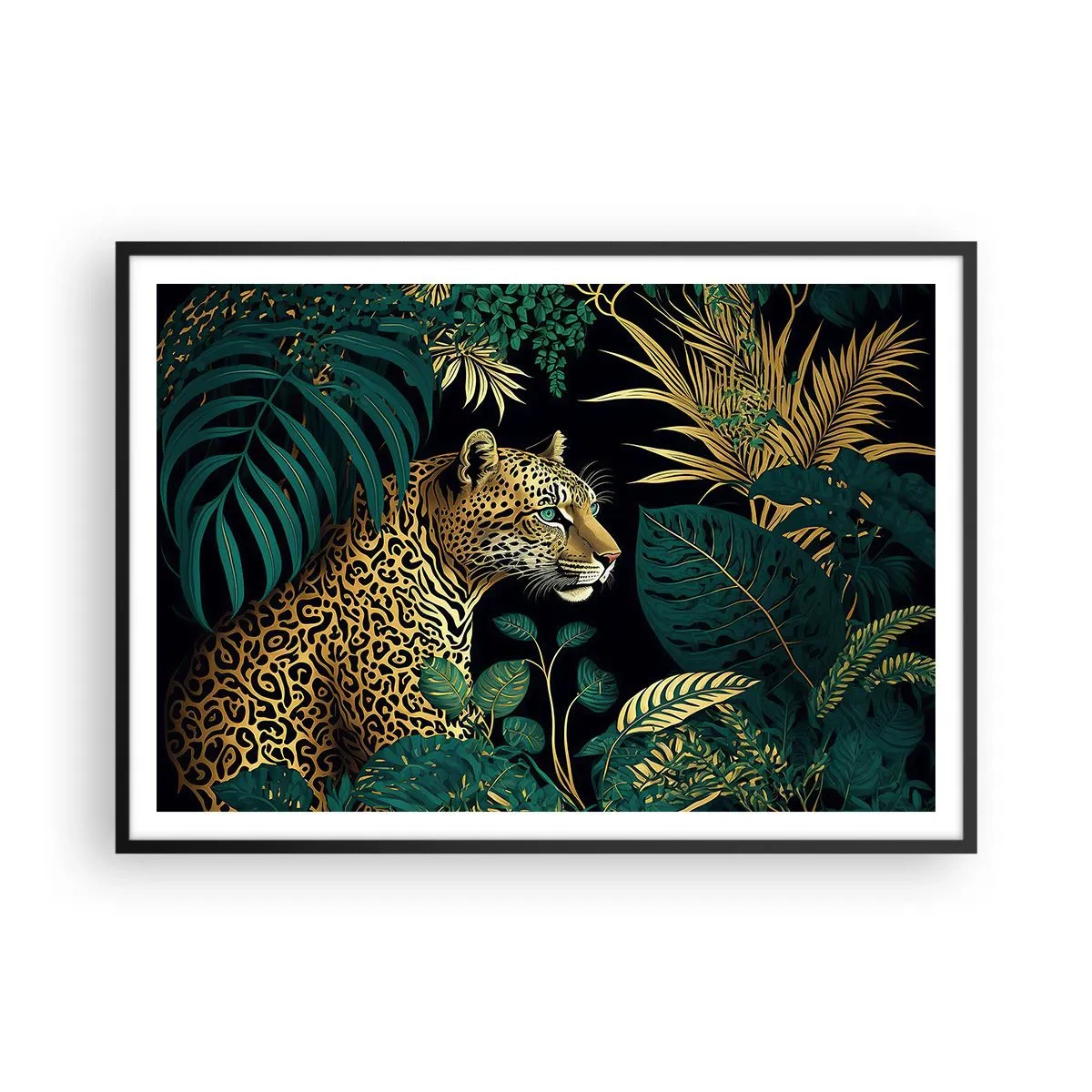 Poster în ramă neagră - Domnitorul junglei - 100x70 cm