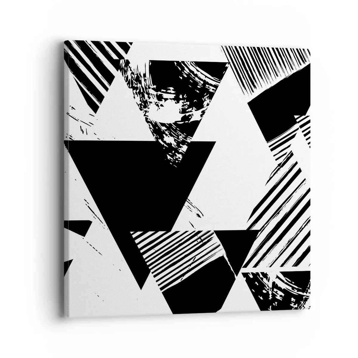 Tablou pe pânză - Ploaie de triunghiuri - 40x40 cm