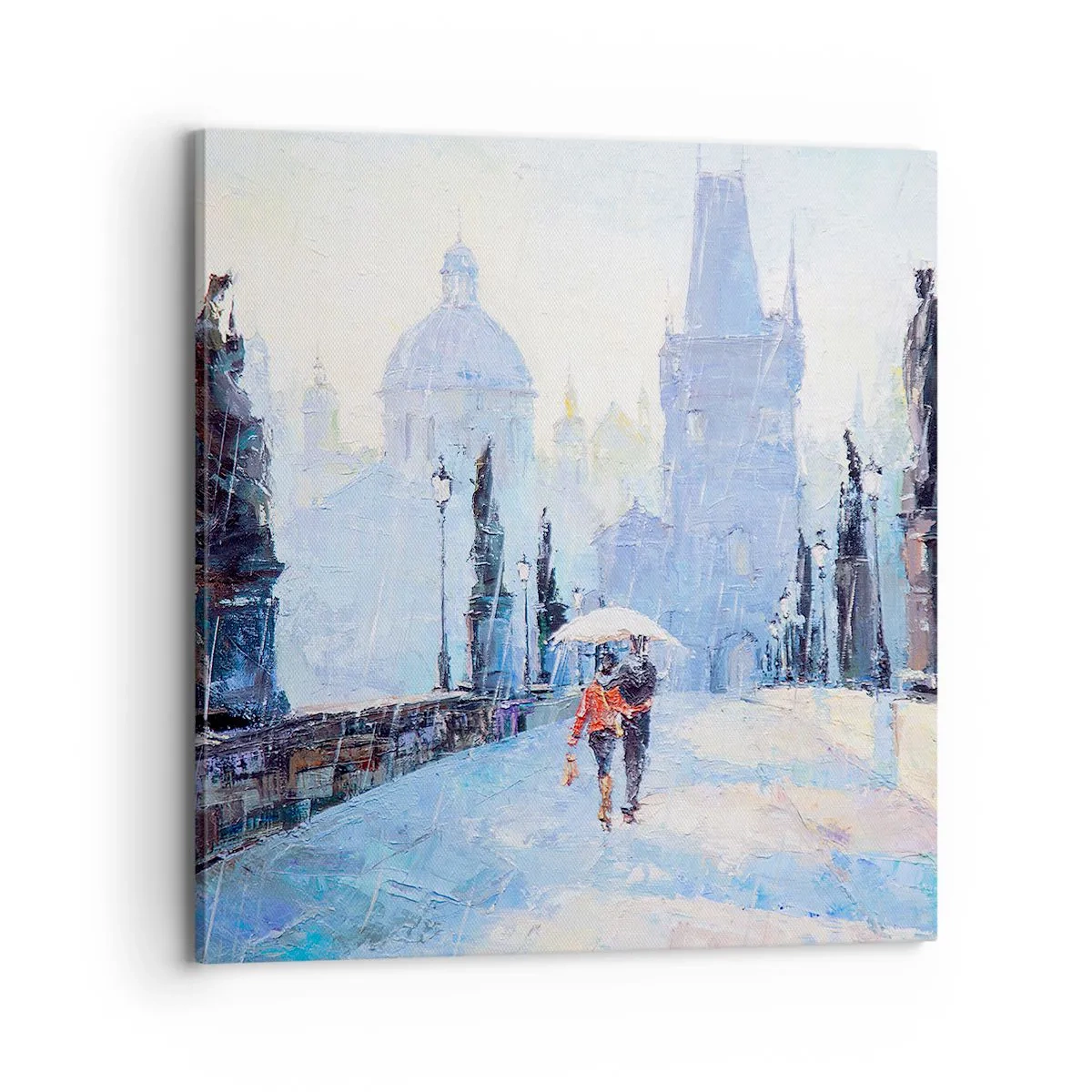 Tablou pe pânză - Probabil că am fost vrăjiți de ploaie - 70x70 cm