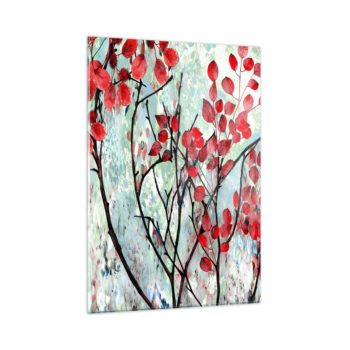 Tablou pe sticlă - Arbore în stacojiu - 50x70 cm