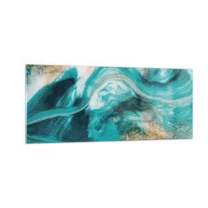Tablou pe sticlă - Râul de aur - 100x40 cm
