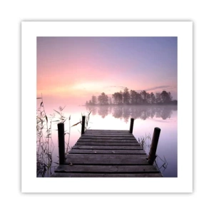 Poster - Din ceața de liliac... - 40x40 cm