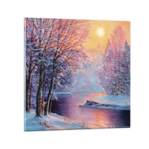 Tablou pe sticlă - Culorile iernii - 70x70 cm