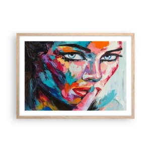 Poster în ramă de stejar deschis - Primul nostru secret - 70x50 cm