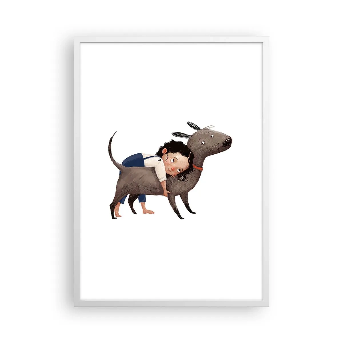 Poster în ramă albă - Cei mai buni prieteni - 50x70 cm