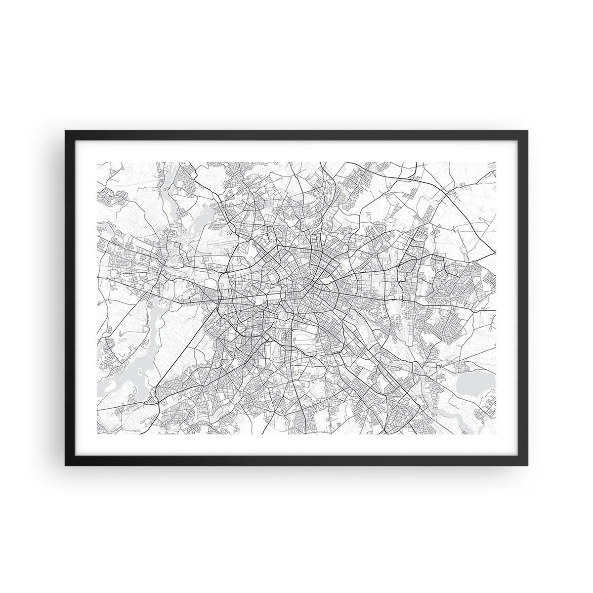 Poster în ramă neagră - Floare de Berlin - 70x50 cm