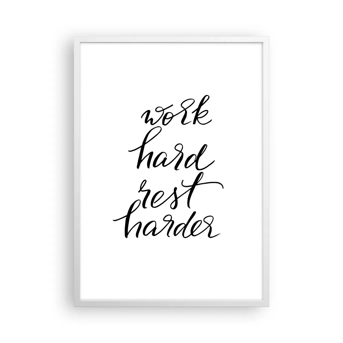 Poster în ramă albă - Echilibrul vieții - 50x70 cm