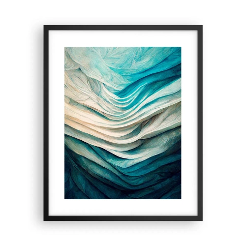 Poster în ramă neagră - Insațiabilitate albastră - 40x50 cm