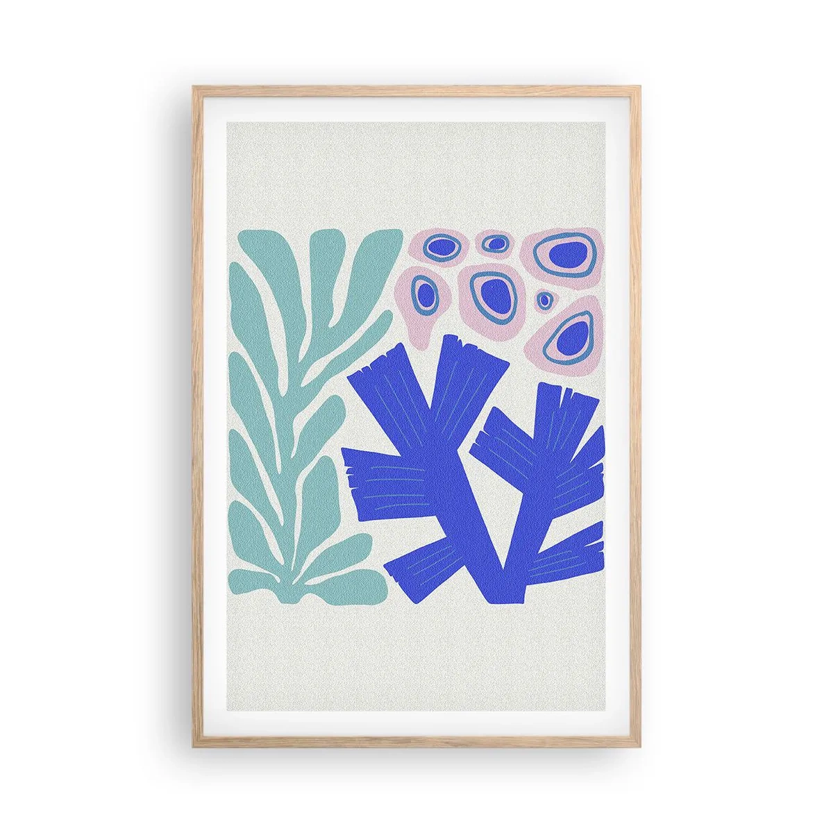 Poster în ramă de stejar deschis - Grădină subacvatică - 61x91 cm