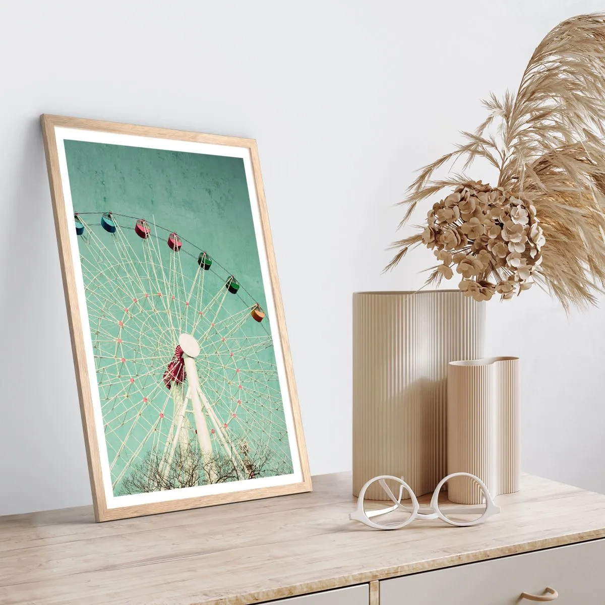 Poster în ramă de stejar deschis - Poftim la joacă - 61x91 cm