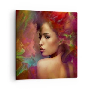 Tablou pe pânză - Mai frumoasă decât un curcubeu, delicată ca o ceață - 60x60 cm