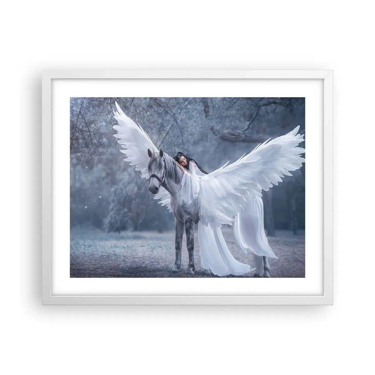 Poster în ramă albă - Moment inspirat - 50x40 cm
