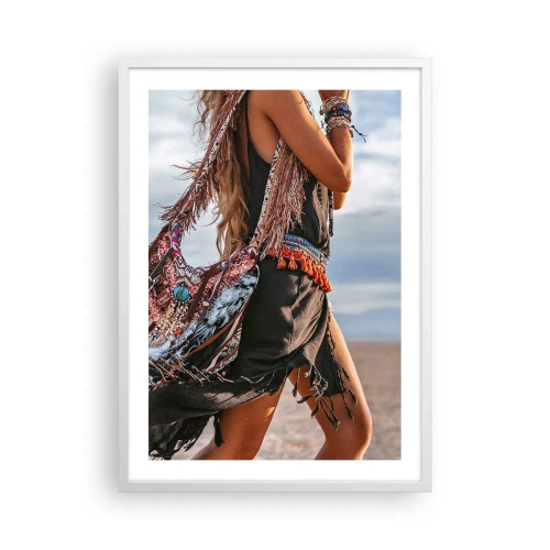 Poster în ramă albă - Iubita șamanului - 50x70 cm