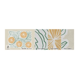 Mostră tapet Premium Sand - Etnic cu o notă de abstracție - Boho, Lămâie, Minimalism - 100x30 cm
