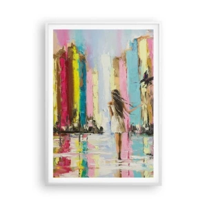 Poster în ramă albă - Urmați-mă - 70x100 cm