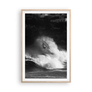 Poster în ramă de stejar deschis - Provocare acceptată! - 61x91 cm