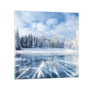 Tablou pe sticlă - O priveliște orbitoare și cristalină - 30x30 cm