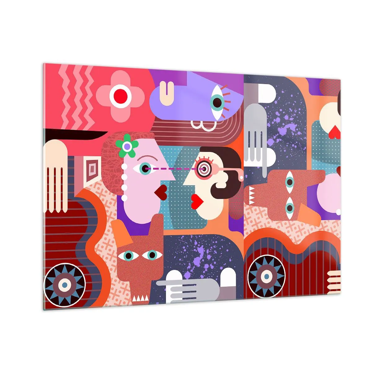 Tablou pe sticlă - Ochi în ochi - 100x70 cm